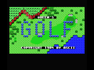 Queen's Golf (MSX) screenshot: Title screen