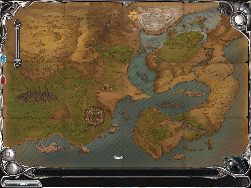 Dream Chronicles: The Book of Water (Windows) screenshot: World map