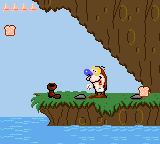 Quest for the Shaven Yak starring Ren Hoëk & Stimpy (Game Gear) screenshot: That boot is another health item.
