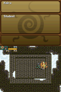 Black Sigil: Blade of the Exiled (Nintendo DS) screenshot: Almost immediately the player is introduced to the battle system in this super-easy-to-win encounter.