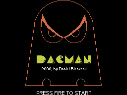 DacMan (ColecoVision) screenshot: Title screen
