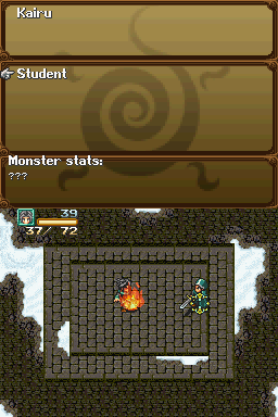 Black Sigil: Blade of the Exiled (Nintendo DS) screenshot: Pictured - burnination!