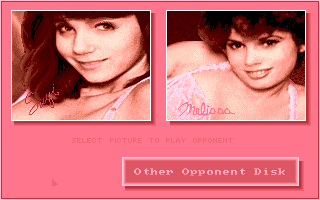 Strip Poker II (Amiga) screenshot: Select an opponent