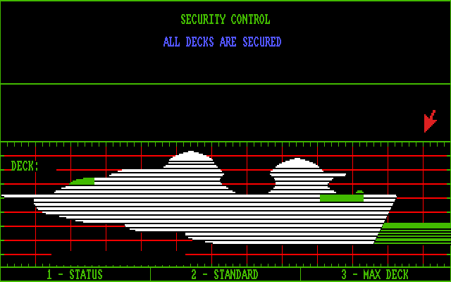 Star Fleet I: The War Begins! (Amiga) screenshot: Security control.