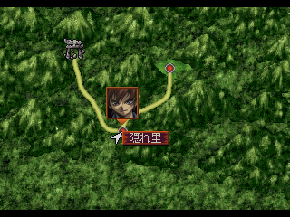 Himiko-den: Renge (PlayStation) screenshot: Linear world map navigation