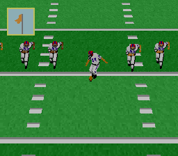 NFL Football (SNES) screenshot: The opening kick