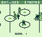 Hit the Ice: The Video Hockey League (Game Boy) screenshot: We scored a goal!