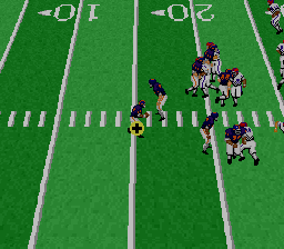 NFL Football (SNES) screenshot: Running with the ball