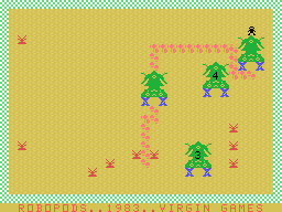 Robopods (TI-99/4A) screenshot: Two robopods deactivated