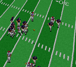 NFL Football (SNES) screenshot: Passing the ball