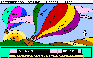 Talking Addition & Subtraction (Apple IIgs) screenshot: Picture finished (Colouring through Math)