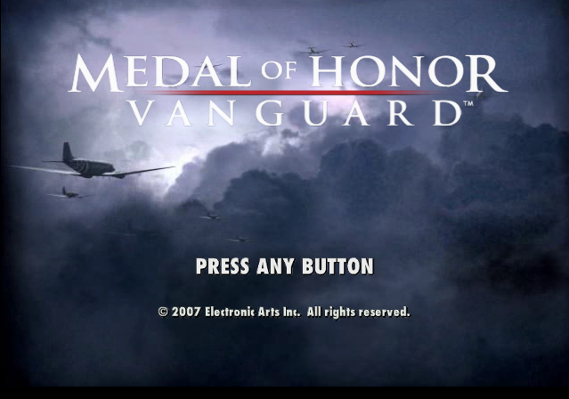Medal of Honor: Vanguard (PlayStation 2) screenshot: Title screen.