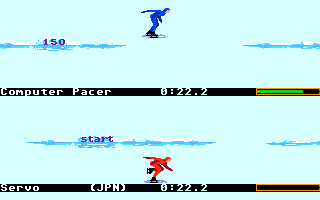 Winter Games (Atari ST) screenshot: Speed skating