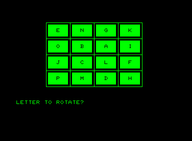 Rotate (Commodore PET/CBM) screenshot: Not the most awe inspiring graphics