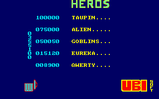 Mange Cailloux (Amstrad CPC) screenshot: High scores