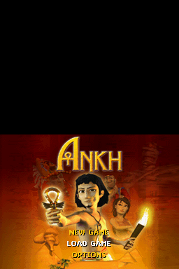Ankh (Nintendo DS) screenshot: Title screen with main menu.