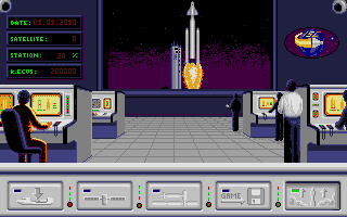 E.S.S. (Atari ST) screenshot: Rocket is launching