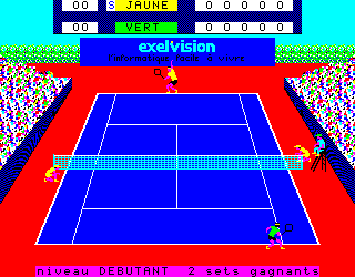 Tennis (Exelvision) screenshot: Serving