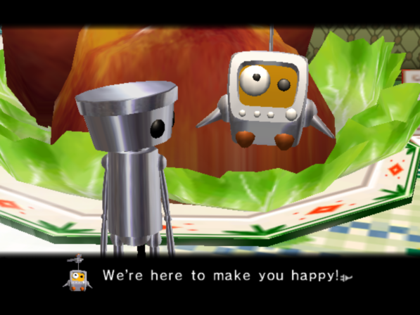 Chibi-Robo! Plug into Adventure! (GameCube) screenshot: This is Telly, your eternal side-kick