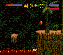 Radical Rex (SNES) screenshot: YEOW!