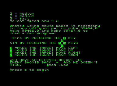 Screenshot of Space Shooter (Commodore PET/CBM, 1980) - MobyGames