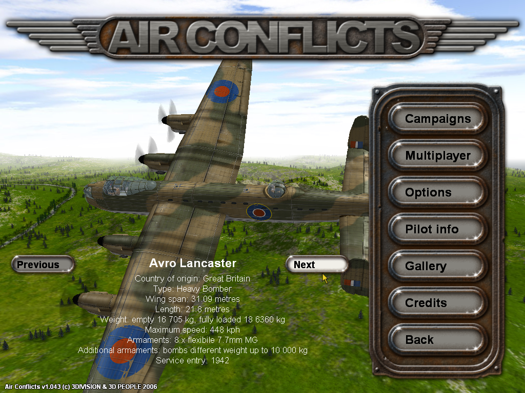 Air Conflicts: Air Battles of World War II (Windows) screenshot: Gallery: British Avro Lancaster