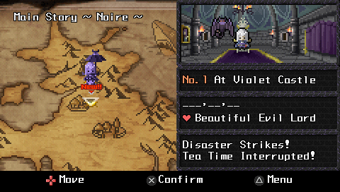 Half-Minute Hero (PSP) screenshot: Dark Lord 30 world map.