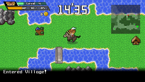 Half-Minute Hero (PSP) screenshot: I got some new equipment and even a horse!