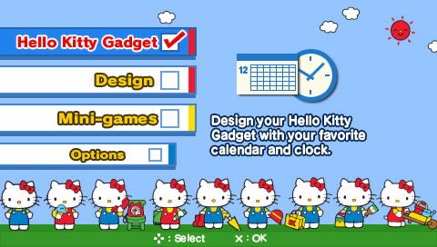 Hello Kitty: Puzzle Party (PSP) screenshot: Main menu