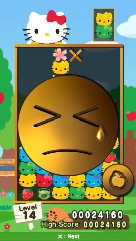 Hello Kitty: Puzzle Party (PSP) screenshot: :'(