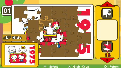 Hello Kitty: Puzzle Party (PSP) screenshot: GAH WHERE DOES IT GO!