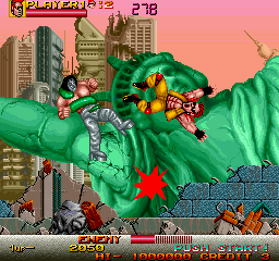 Screenshot of Two Crude Dudes (Arcade, 1990) - MobyGames