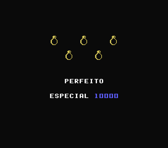 O Ogro (MSX) screenshot: After catching all items in the bonus level...