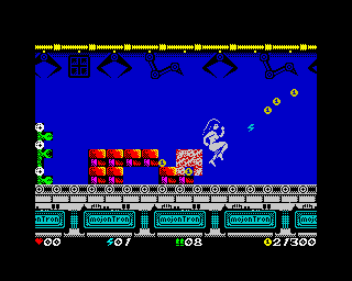 Fundamentally Loathsome (ZX Spectrum) screenshot: Blowing a mega fart.