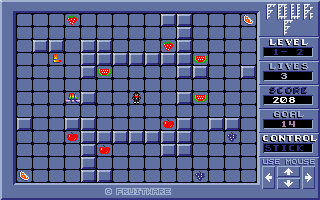 Four-F (Atari ST) screenshot: got to think before you move here...