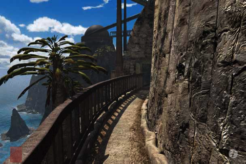 Riven: The Sequel to Myst (iPhone) screenshot: A small pathway.