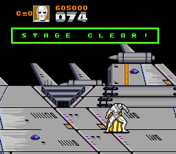 Captain America and the Avengers (SNES) screenshot: Stage clear!