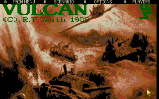 Vulcan: The Tunisian Campaign (Atari ST) screenshot: Title and Main Menu