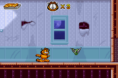 Garfield and his Nine Lives (Game Boy Advance) screenshot: No haunted house without bats