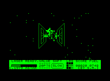 Star Force (Commodore PET/CBM) screenshot: Got one!