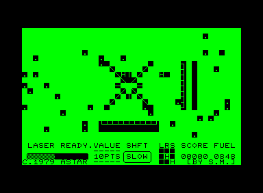 Star Force (Commodore PET/CBM) screenshot: I got hit!