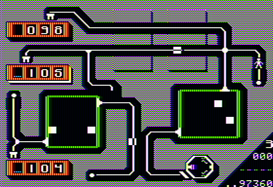 Short Circuit (Apple II) screenshot: Microchip 2