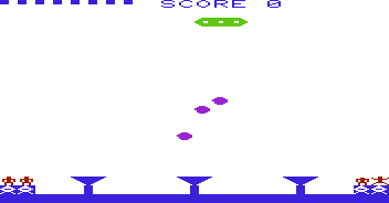 Space Rescue (VIC-20) screenshot: Starting out