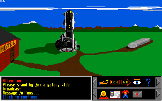 Sex Olympics (Atari ST) screenshot: Your rocket is here