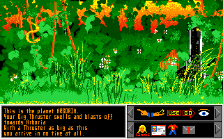 Sex Olympics (Atari ST) screenshot: Lots of vegetation here
