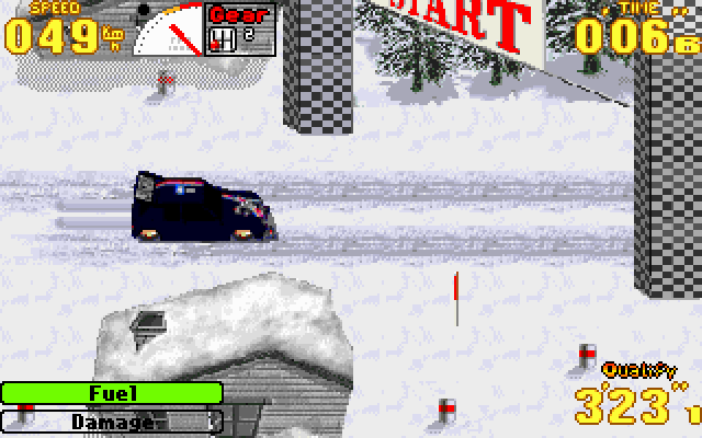 Rally Championships (DOS) screenshot: The qualifyer starts.