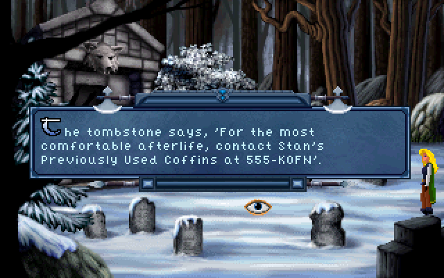 Heroine's Quest: The Herald of Ragnarok (Windows) screenshot: The game finds a balance between being serious (and sometimes even slightly scary) and having funny comments and Easter eggs (just like "Quest for Glory" did too).