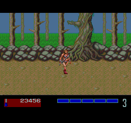 Golden Axe (TurboGrafx CD) screenshot: Starting the game as Tyris