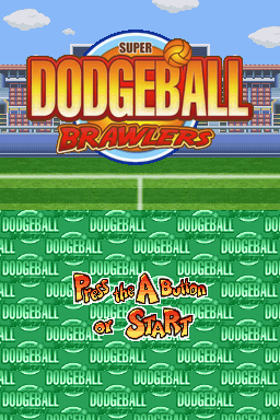 Super Dodgeball Brawlers (Nintendo DS) screenshot: Title screen.
