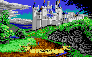 Spirit of Excalibur (Atari ST) screenshot: A view of Camelot